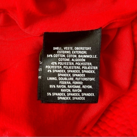 Anthropologie Maeve Quilted Button Midi Dress Red Size Medium NWT - Picture 10 of 11